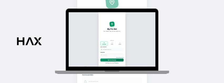 Mobile-first account and location platform displayed on a laptop